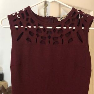 ModCloth Mystic maroon bodycon dress